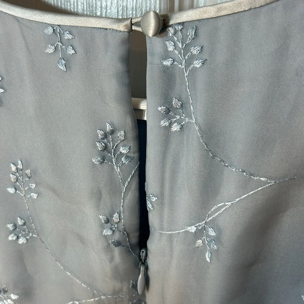 Talbots silk baby blue dress Size 10 vintage - Picture 9 of 9
